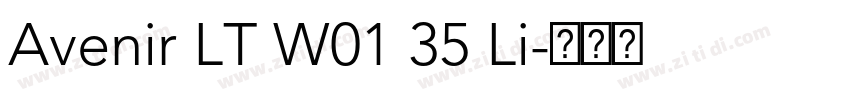 Avenir LT W01 35 Li字体转换